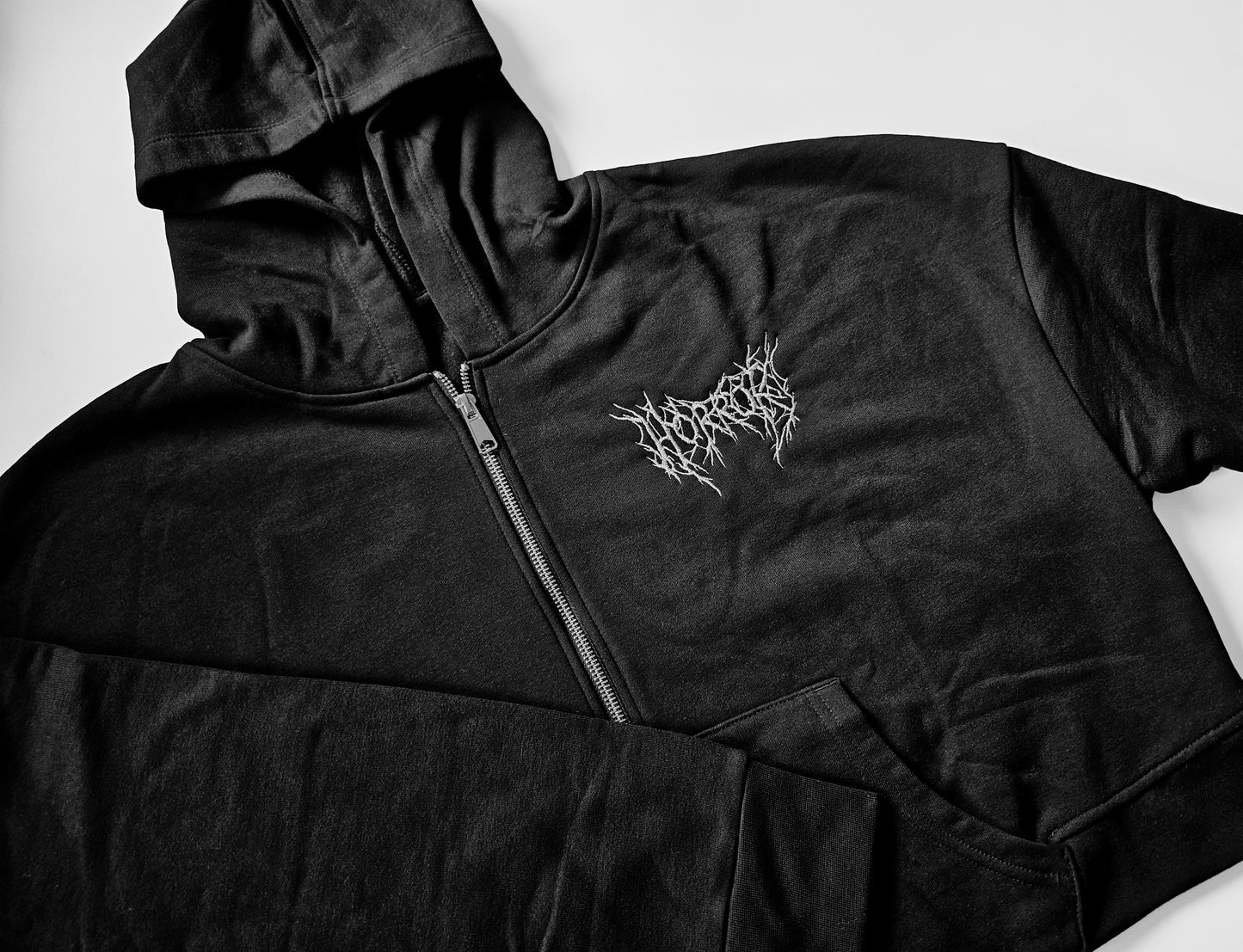 Metal 'Horror' 1/2 Zip Hoodie