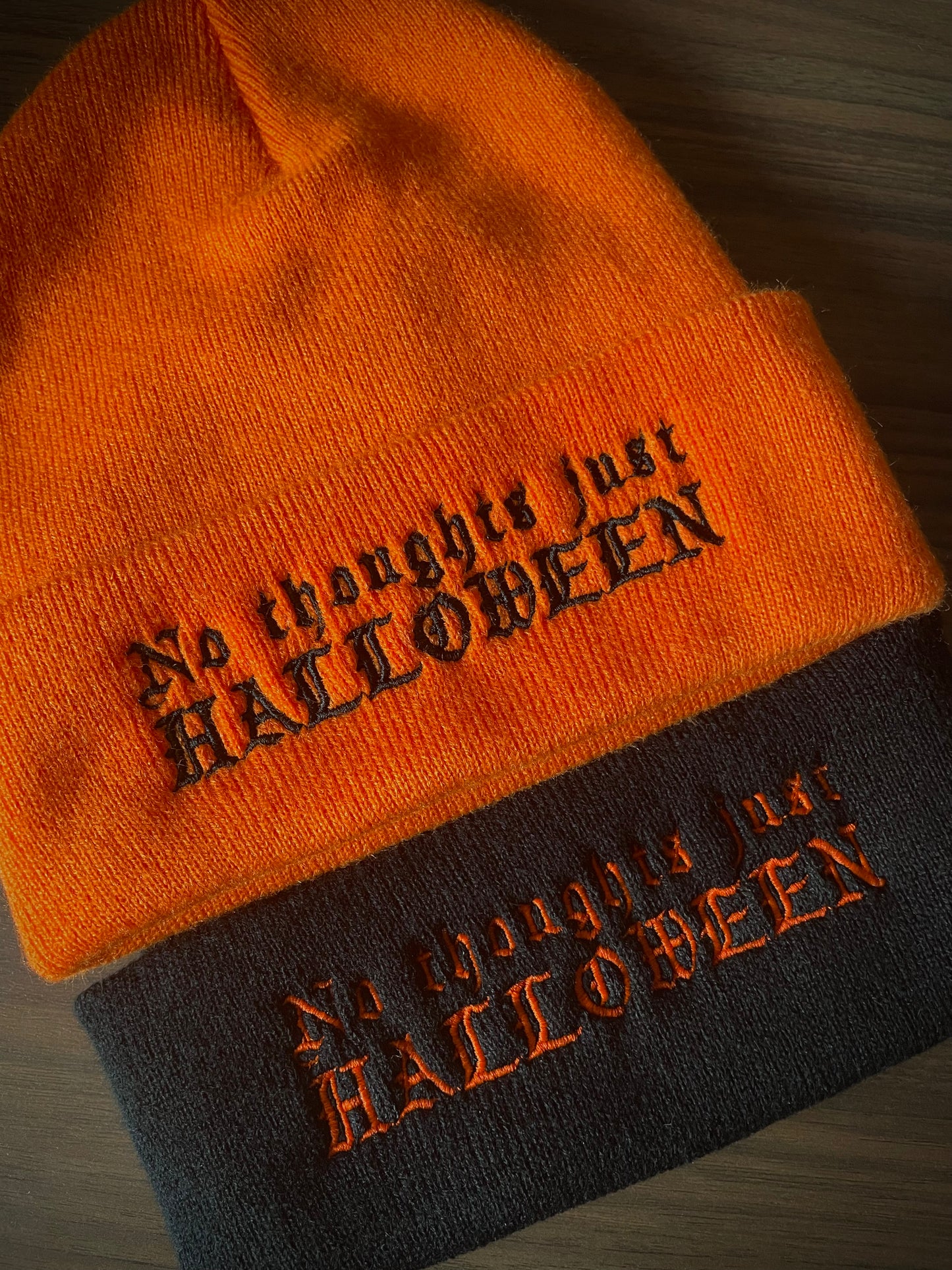 No Thoughts Just Halloween Beanie