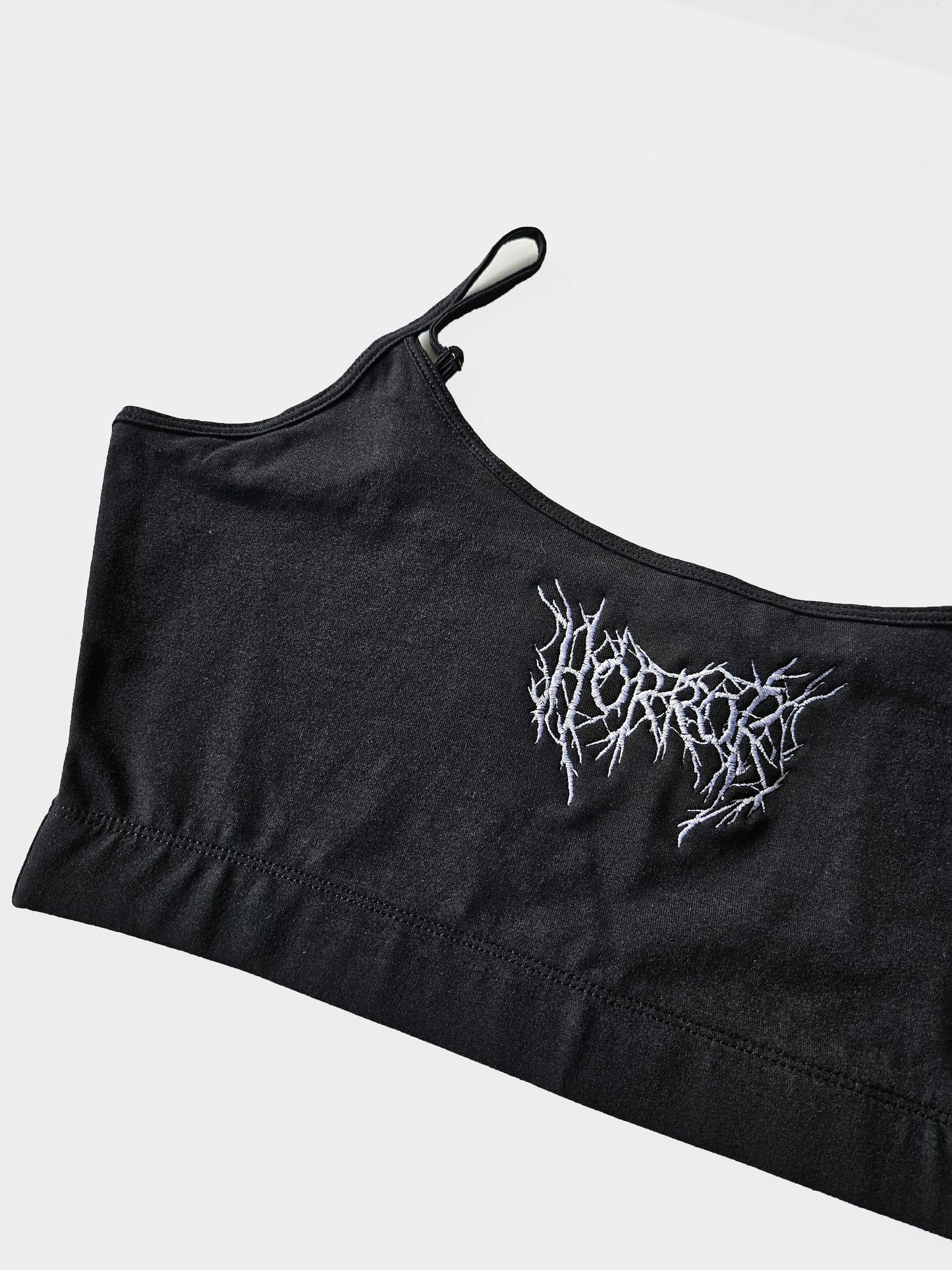 Metal 'Horror' Cropped Tee