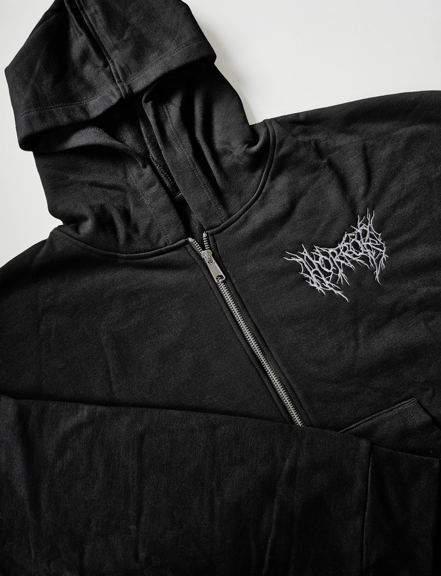 Metal 'Horror' 1/2 Zip Hoodie