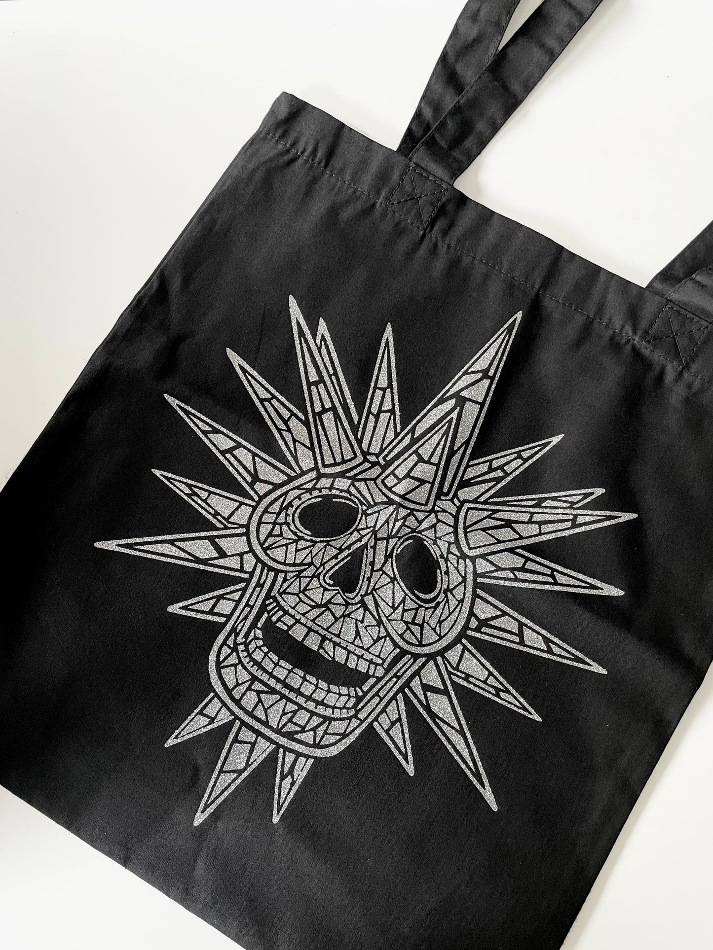 Spooky Island Glitter Tote Bag