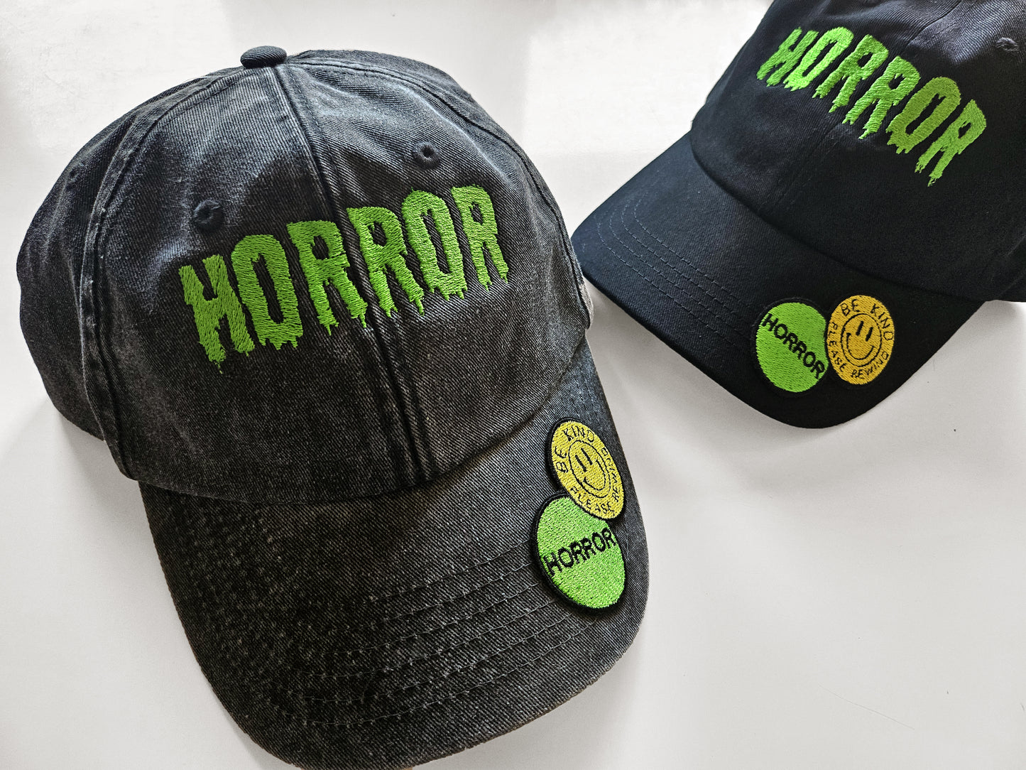 Horror VHS Sticker Dad Caps
