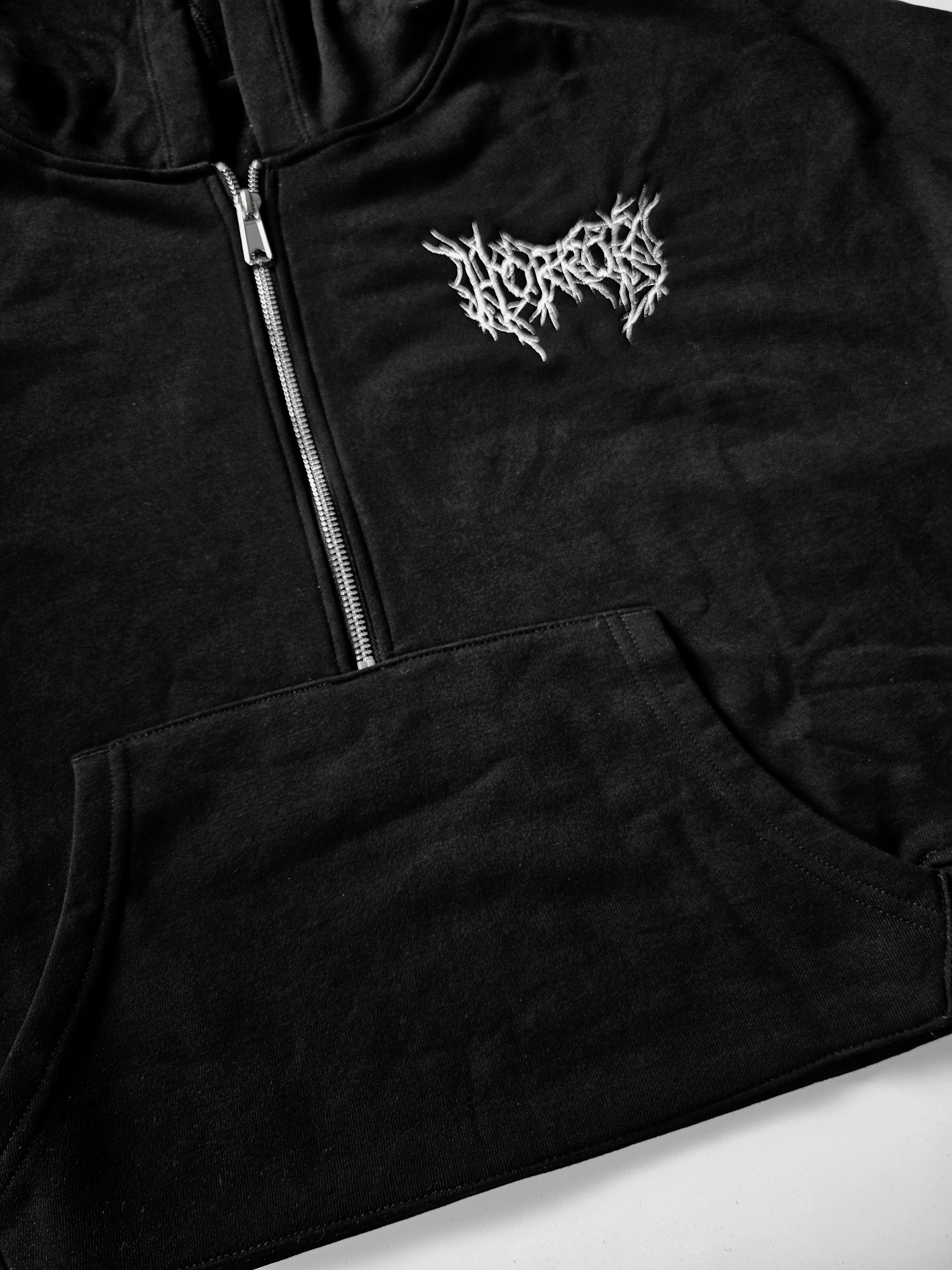 Metal 'Horror' 1/2 Zip Hoodie