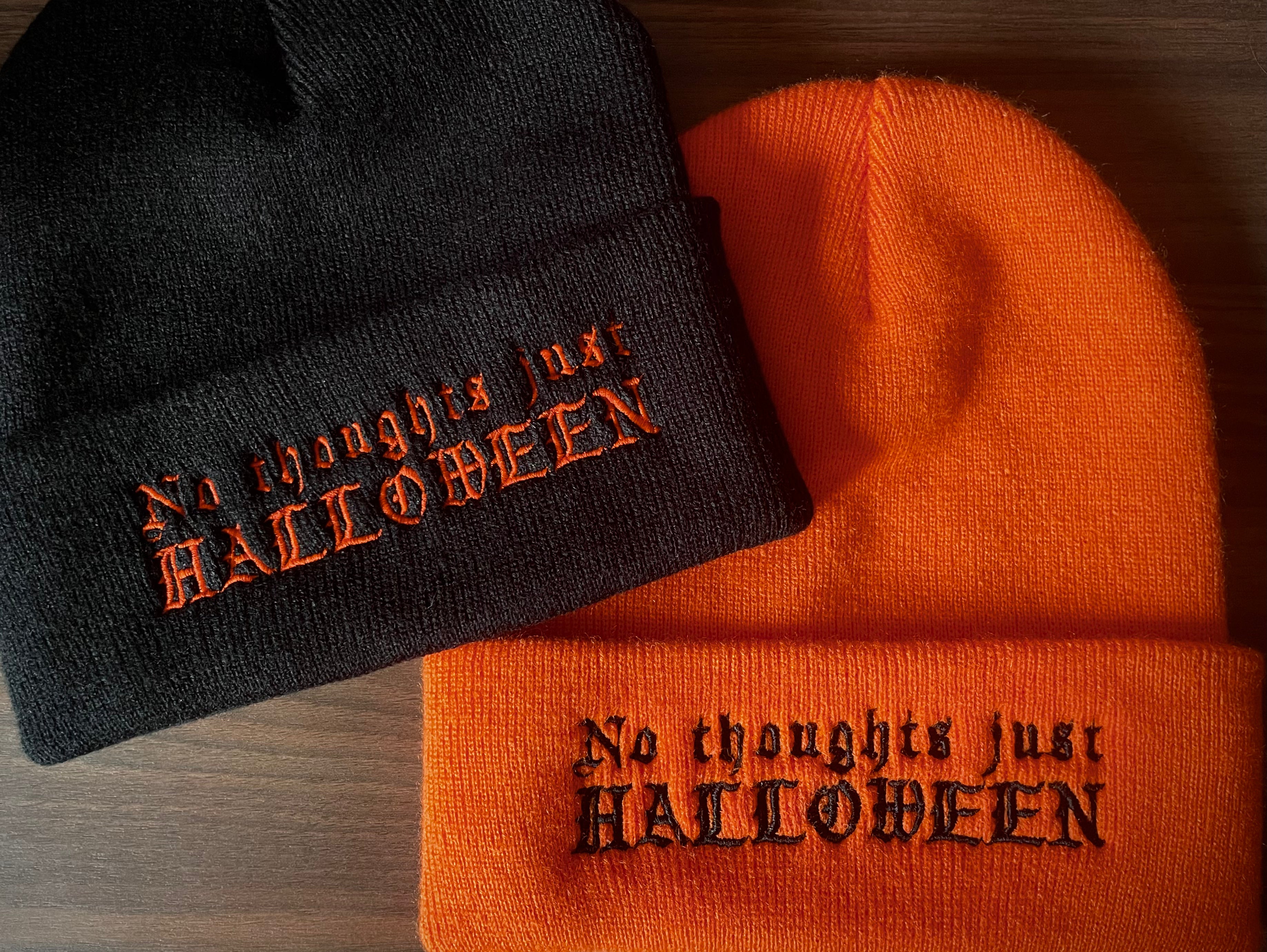 No Thoughts Just Halloween Beanie