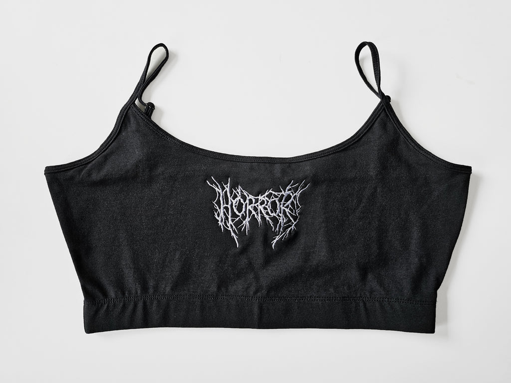 Metal 'Horror' Cropped Tee