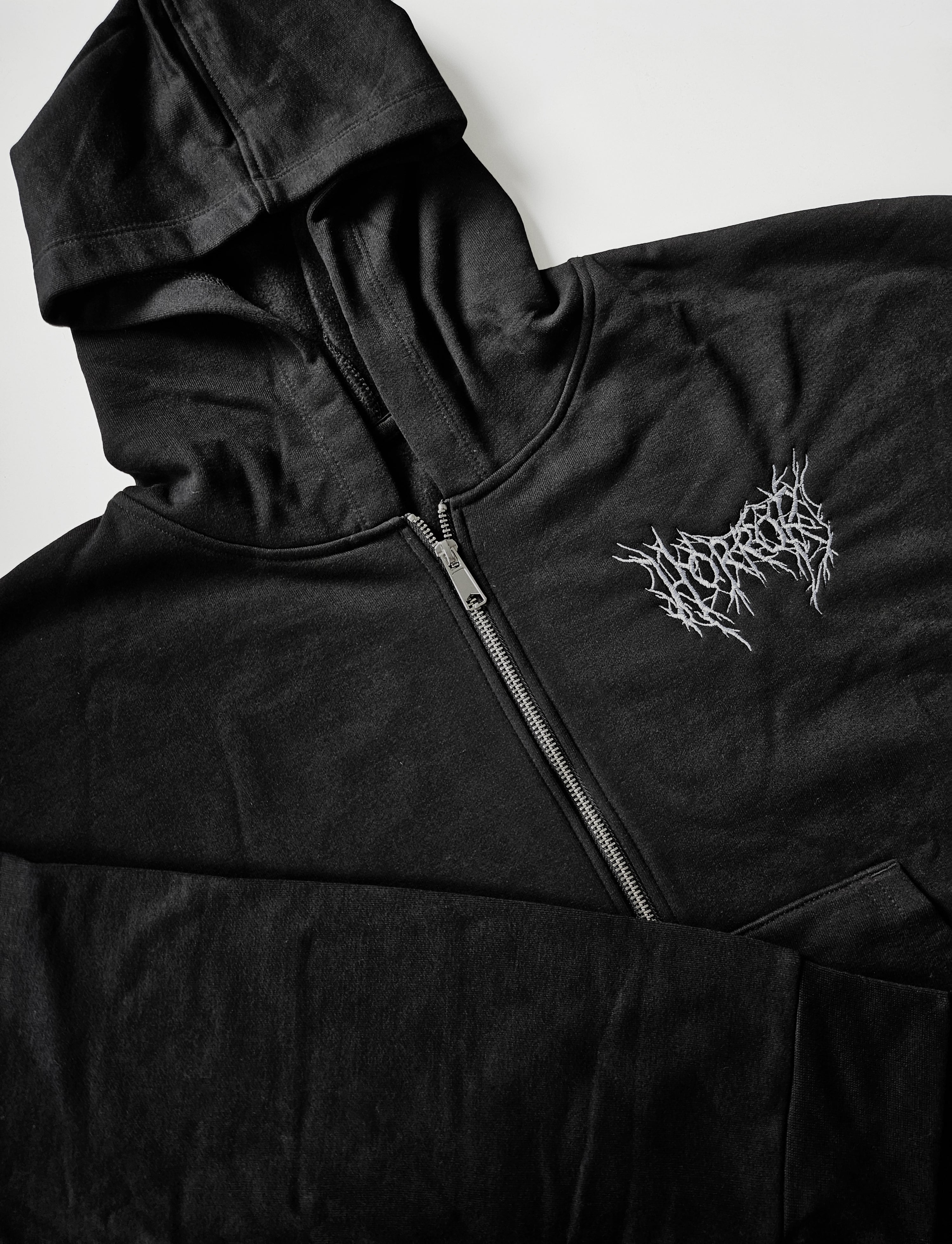Metal 'Horror' 1/2 Zip Hoodie