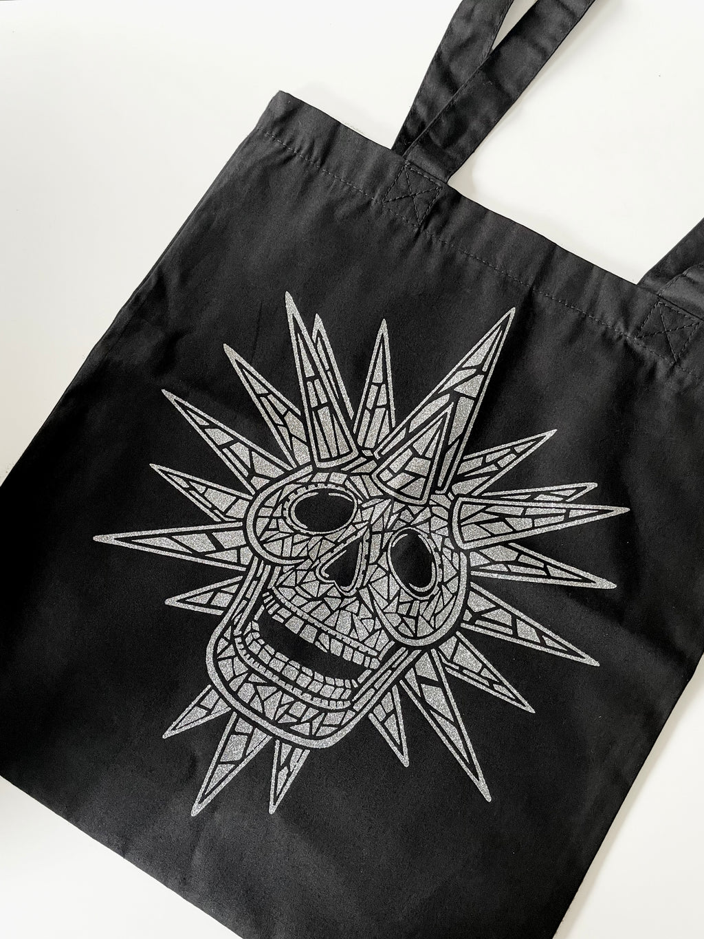 Spooky Island Glitter Tote Bag