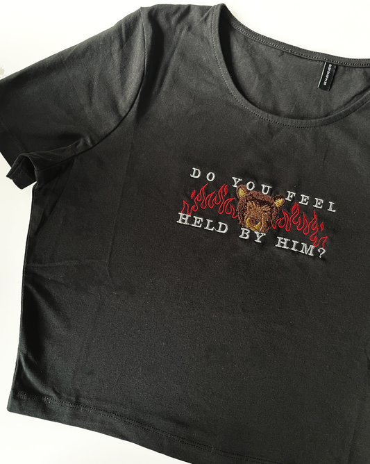 Do you feel held by him? Cropped Tee