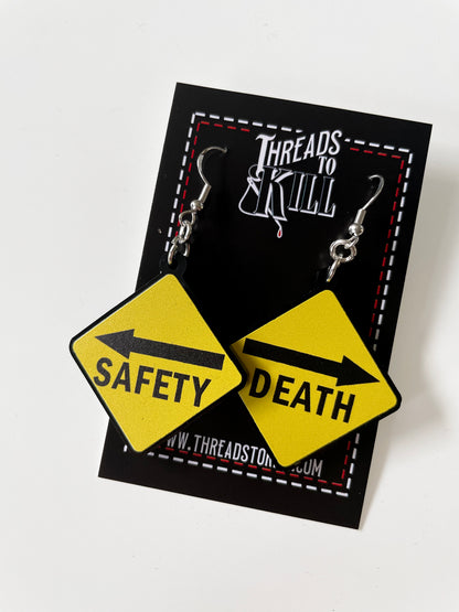 Safety or Death Earrings