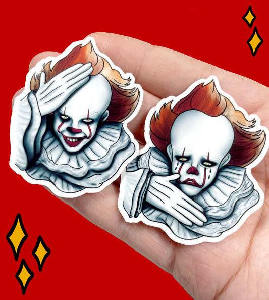Happy/Sad Clown Sticker Pack